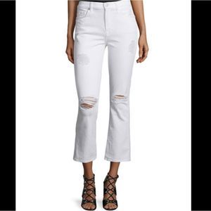 7 For All Mankind 25 Cropped Boot Jeans white Size 25